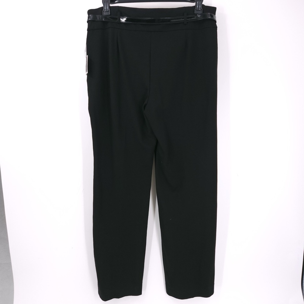 Kasper High Rise Pull On Boot Leg Dress Pant with Belt Black Womens XL NWT - Picture 6 of 11